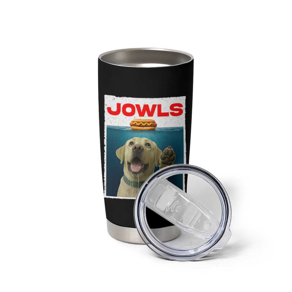 Funny Yellow Lab Jowls Tumbler Cup Labrador Retriever Lover Gift - Wonder Print Shop