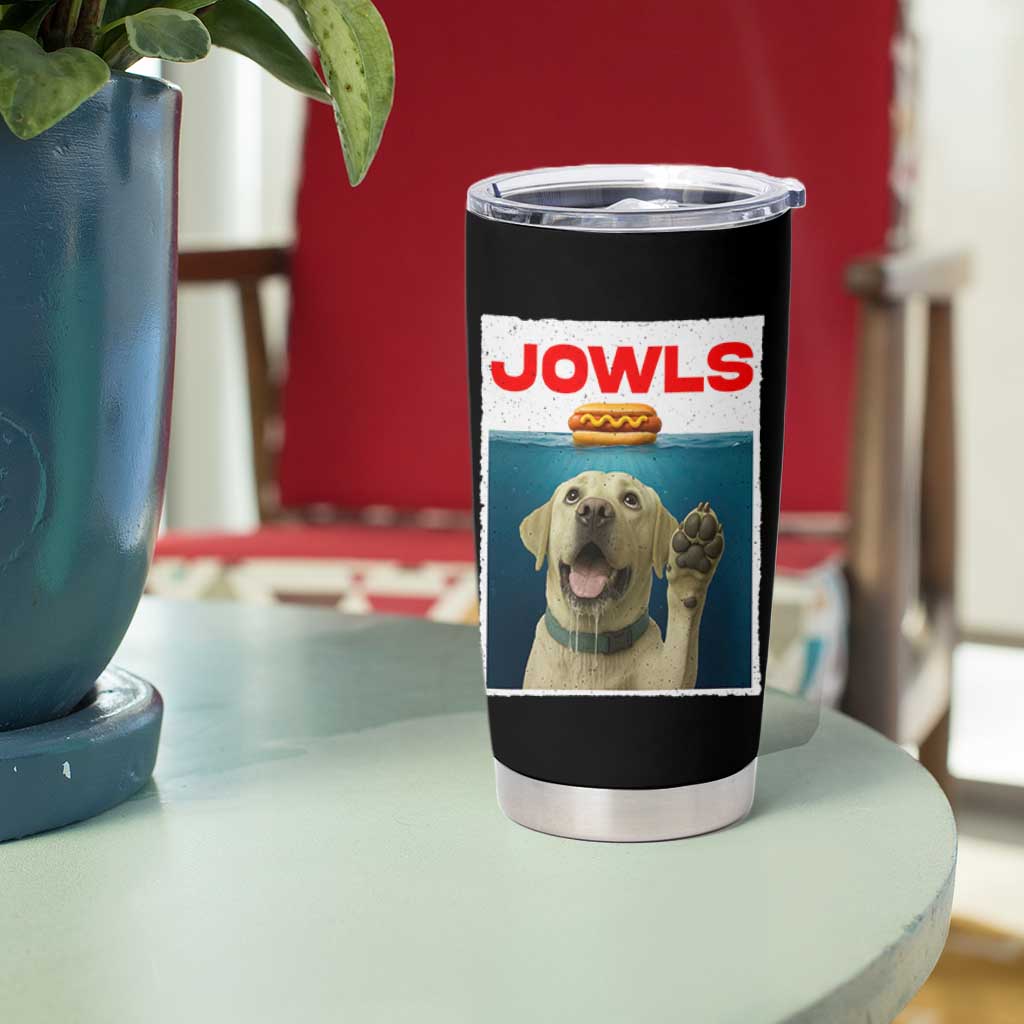 Funny Yellow Lab Jowls Tumbler Cup Labrador Retriever Lover Gift - Wonder Print Shop