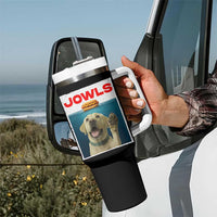 Funny Yellow Lab Jowls Tumbler With Handle Labrador Retriever Lover Gift - Wonder Print Shop