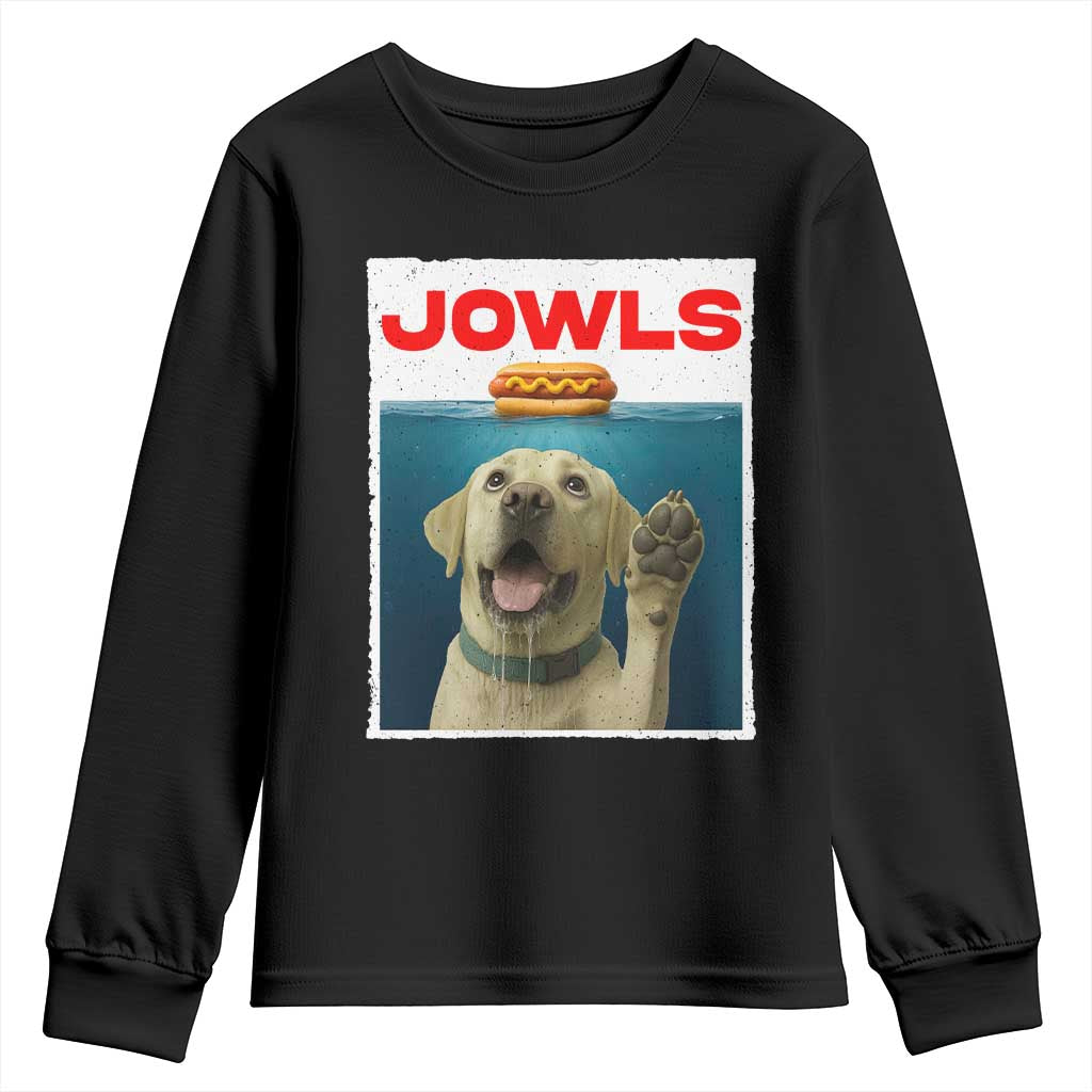 Funny Yellow Lab Jowls Youth Sweatshirt Labrador Retriever Lover Gift - Wonder Print Shop