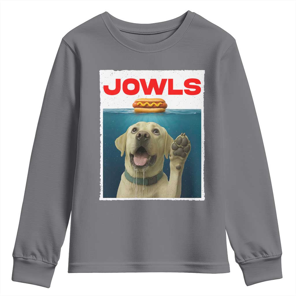 Funny Yellow Lab Jowls Youth Sweatshirt Labrador Retriever Lover Gift - Wonder Print Shop