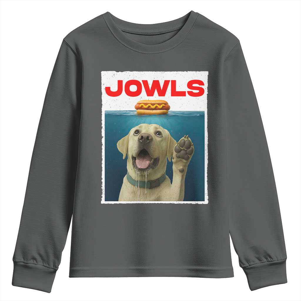 Funny Yellow Lab Jowls Youth Sweatshirt Labrador Retriever Lover Gift - Wonder Print Shop