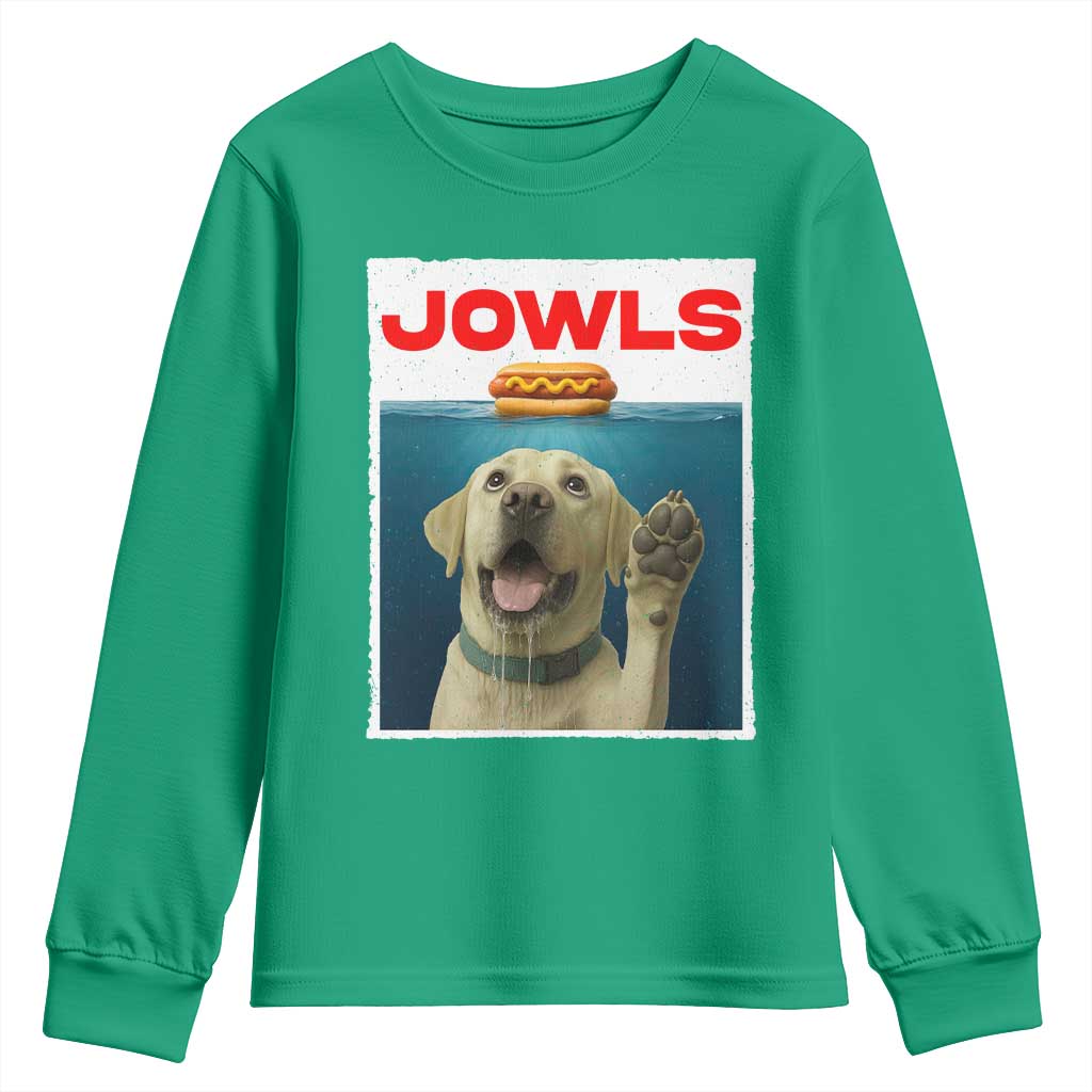 Funny Yellow Lab Jowls Youth Sweatshirt Labrador Retriever Lover Gift - Wonder Print Shop