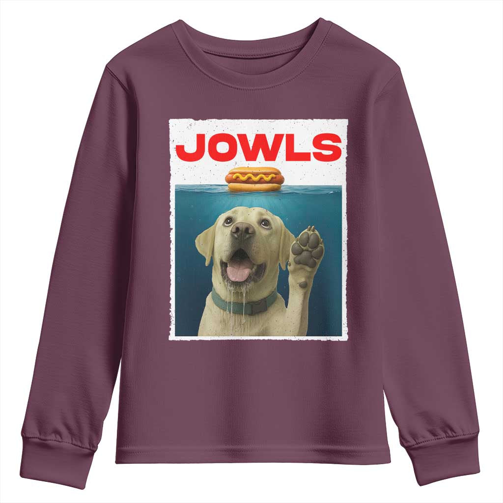 Funny Yellow Lab Jowls Youth Sweatshirt Labrador Retriever Lover Gift - Wonder Print Shop