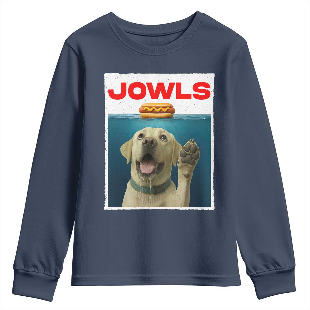 Funny Yellow Lab Jowls Youth Sweatshirt Labrador Retriever Lover Gift - Wonder Print Shop