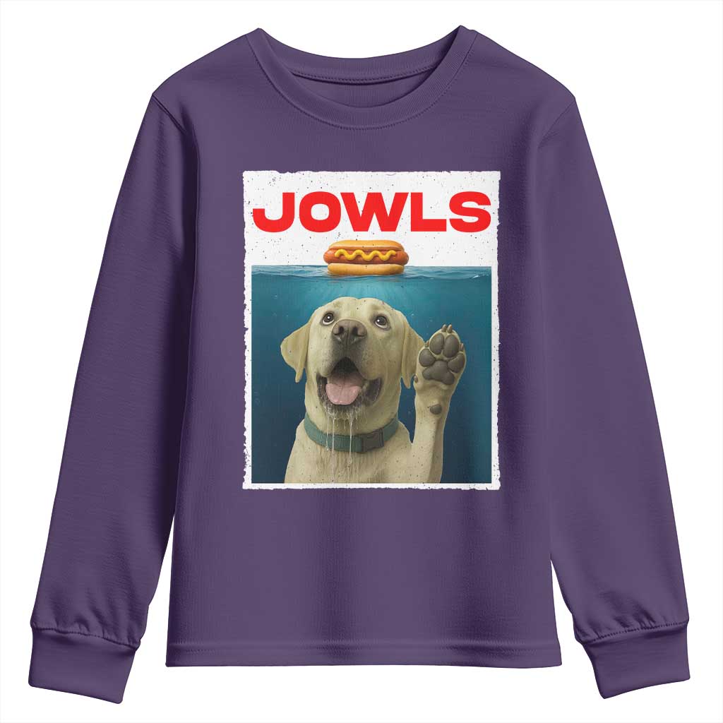 Funny Yellow Lab Jowls Youth Sweatshirt Labrador Retriever Lover Gift - Wonder Print Shop
