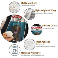 Chocolate Labrador Retriever Throw Blanket Funny Jowls Horror Dog Poster - Wonder Print Shop