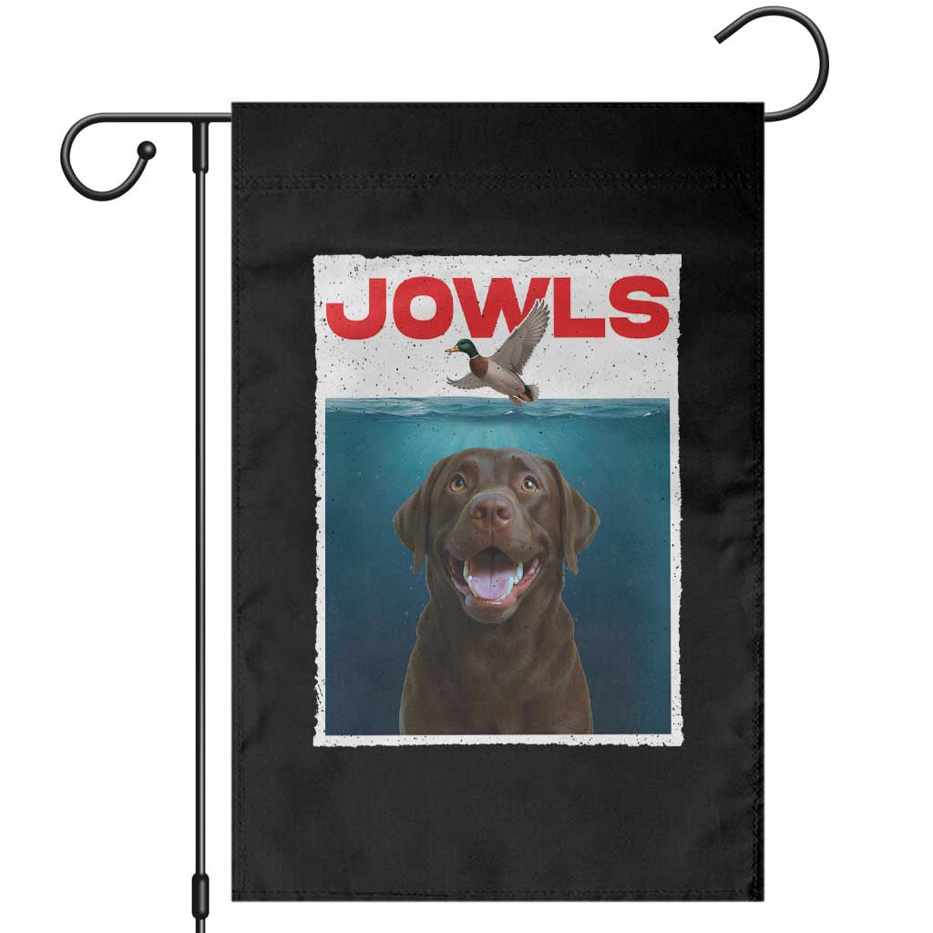 Chocolate Labrador Retriever Garden Flag Funny Jowls Horror Dog Poster - Wonder Print Shop