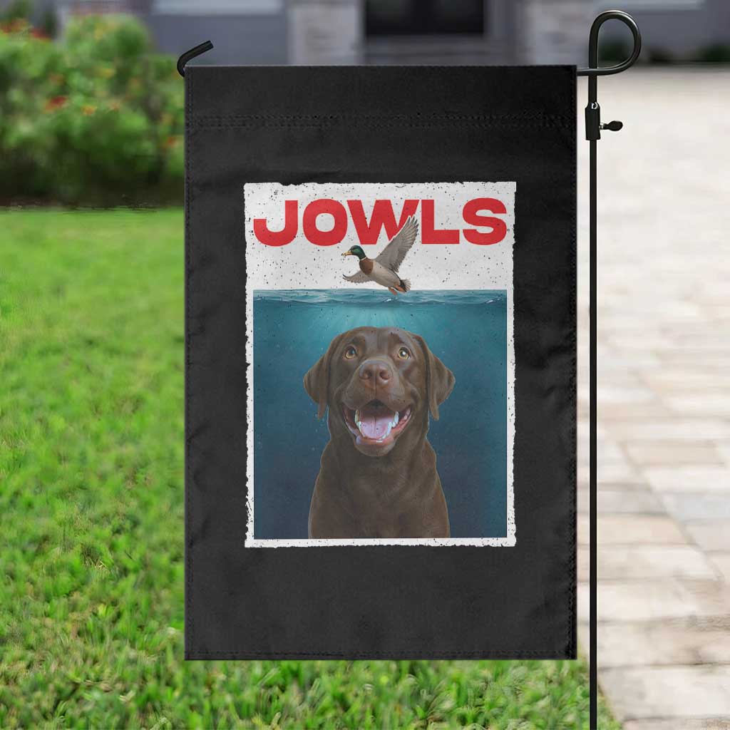 Chocolate Labrador Retriever Garden Flag Funny Jowls Horror Dog Poster - Wonder Print Shop