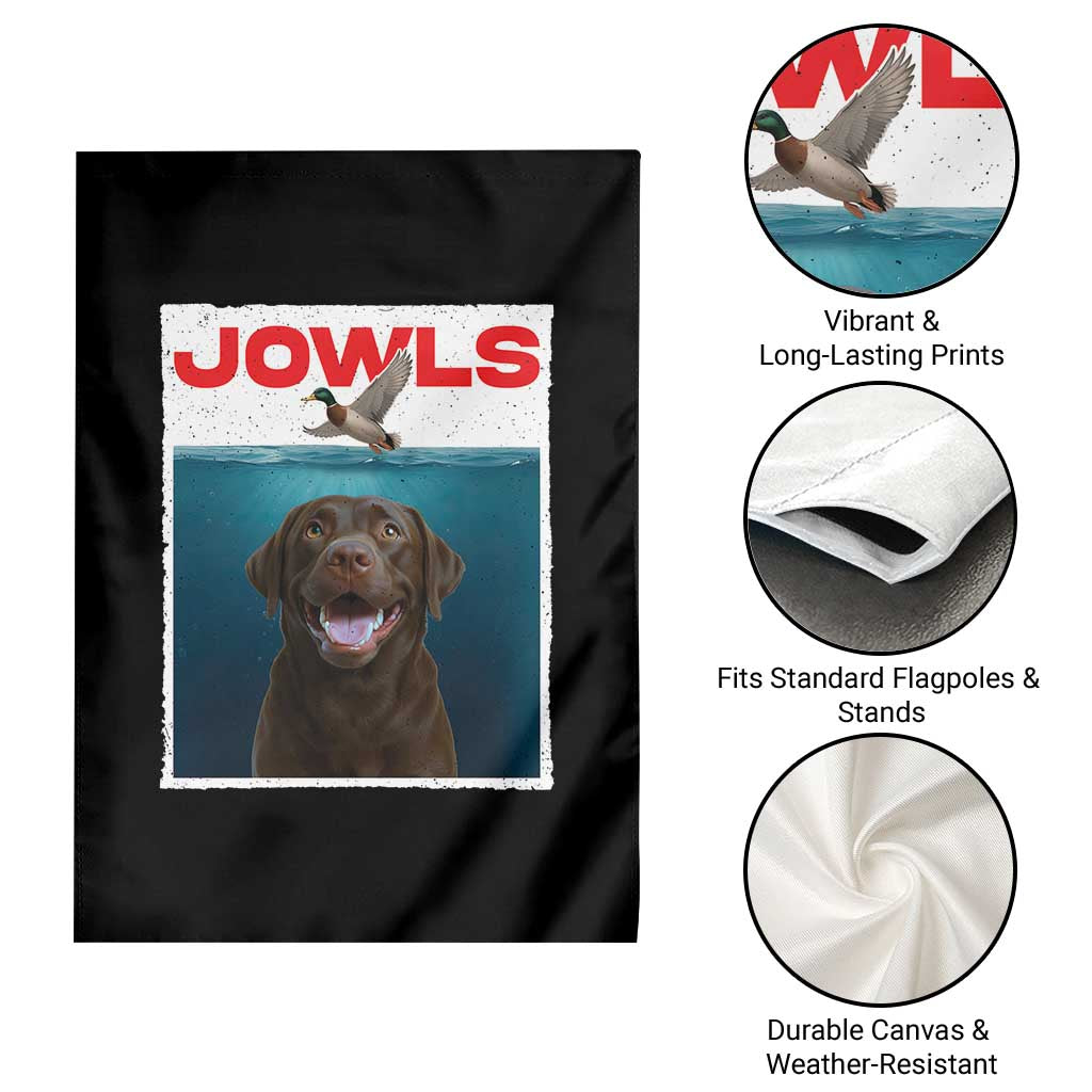 Chocolate Labrador Retriever Garden Flag Funny Jowls Horror Dog Poster - Wonder Print Shop