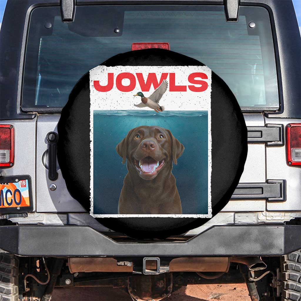 Chocolate Labrador Retriever Spare Tire Cover Funny Jowls Horror Dog Poster - Wonder Print Shop