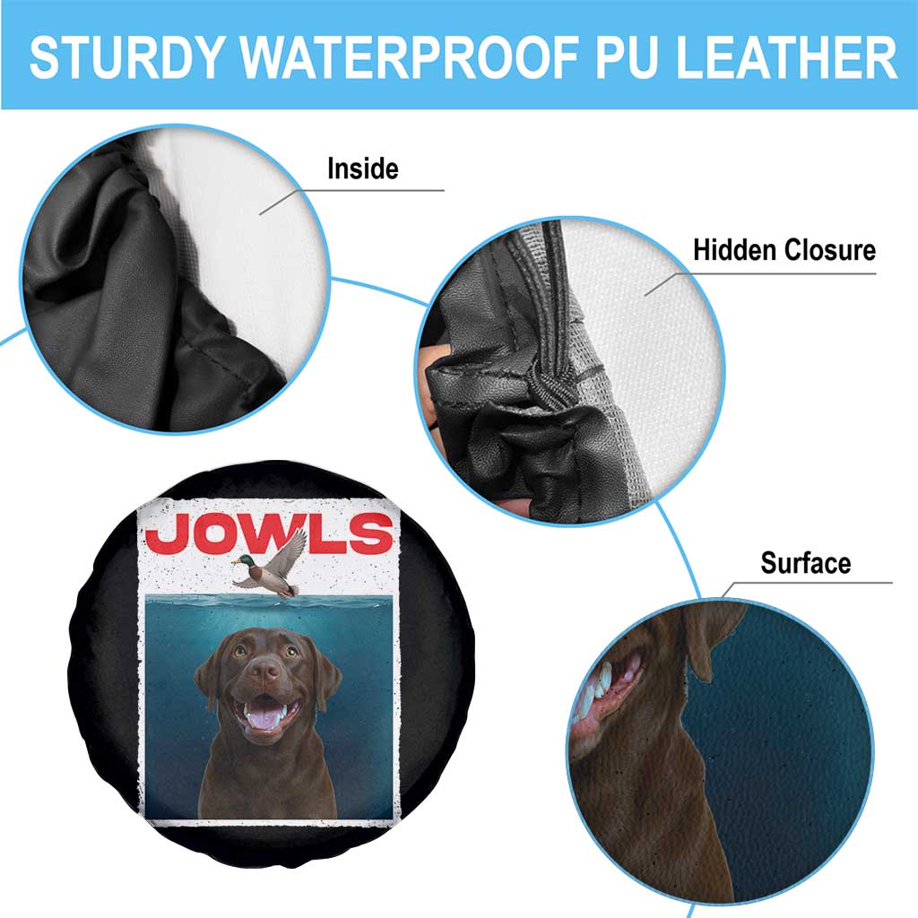 Chocolate Labrador Retriever Spare Tire Cover Funny Jowls Horror Dog Poster - Wonder Print Shop