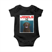 Chocolate Labrador Retriever Baby Onesie Funny Jowls Horror Dog Poster - Wonder Print Shop