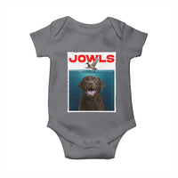 Chocolate Labrador Retriever Baby Onesie Funny Jowls Horror Dog Poster - Wonder Print Shop