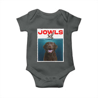 Chocolate Labrador Retriever Baby Onesie Funny Jowls Horror Dog Poster - Wonder Print Shop