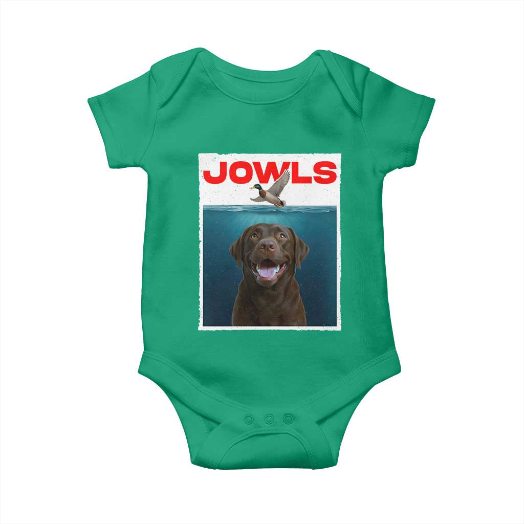 Chocolate Labrador Retriever Baby Onesie Funny Jowls Horror Dog Poster - Wonder Print Shop