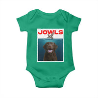 Chocolate Labrador Retriever Baby Onesie Funny Jowls Horror Dog Poster - Wonder Print Shop