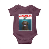 Chocolate Labrador Retriever Baby Onesie Funny Jowls Horror Dog Poster - Wonder Print Shop