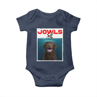 Chocolate Labrador Retriever Baby Onesie Funny Jowls Horror Dog Poster - Wonder Print Shop