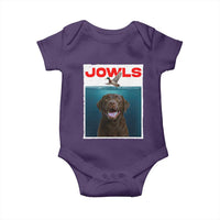 Chocolate Labrador Retriever Baby Onesie Funny Jowls Horror Dog Poster - Wonder Print Shop