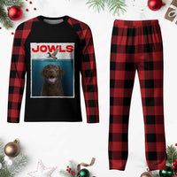 Chocolate Labrador Retriever Plaid Pajama Set Funny Jowls Horror Dog Poster - Wonder Print Shop