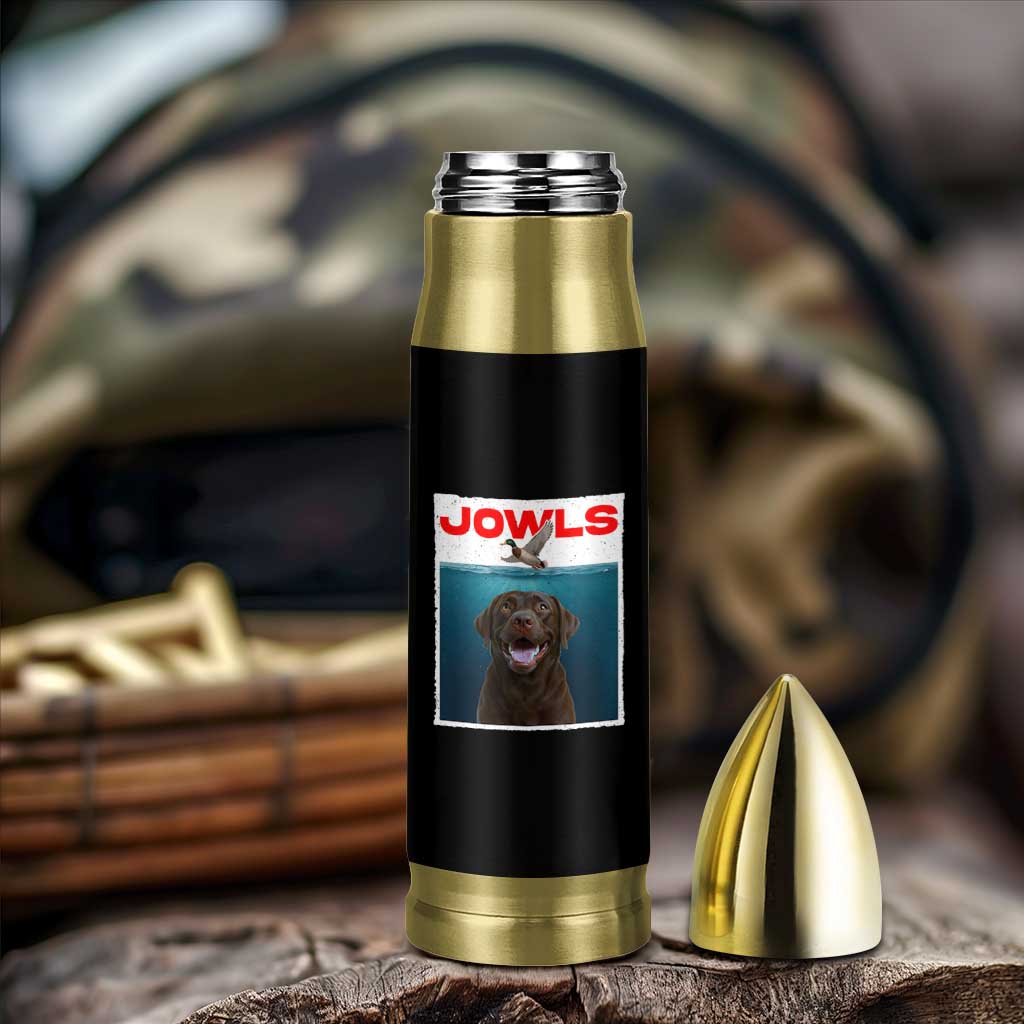 Chocolate Labrador Retriever Bullet Tumbler Funny Jowls Horror Dog Poster - Wonder Print Shop