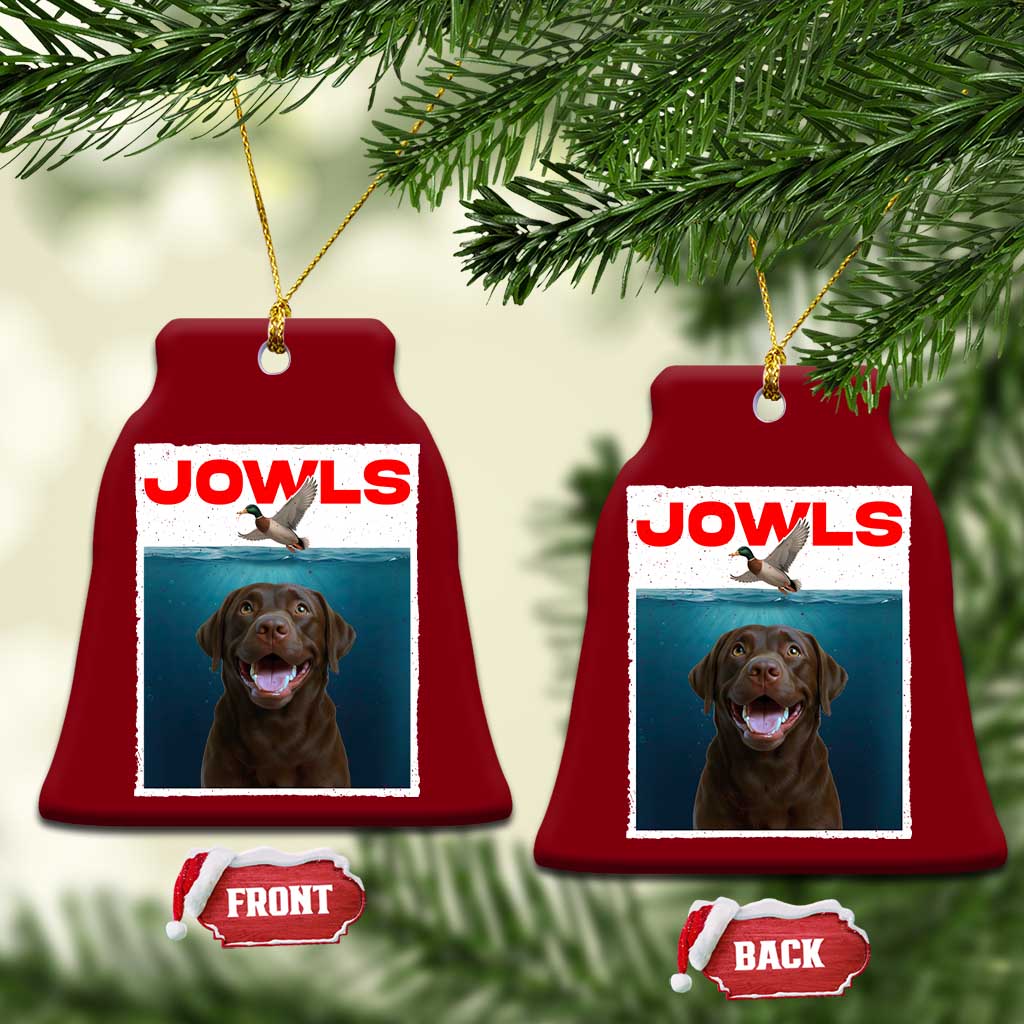 Chocolate Labrador Retriever Ceramic Ornament Funny Jowls Horror Dog Poster - Wonder Print Shop