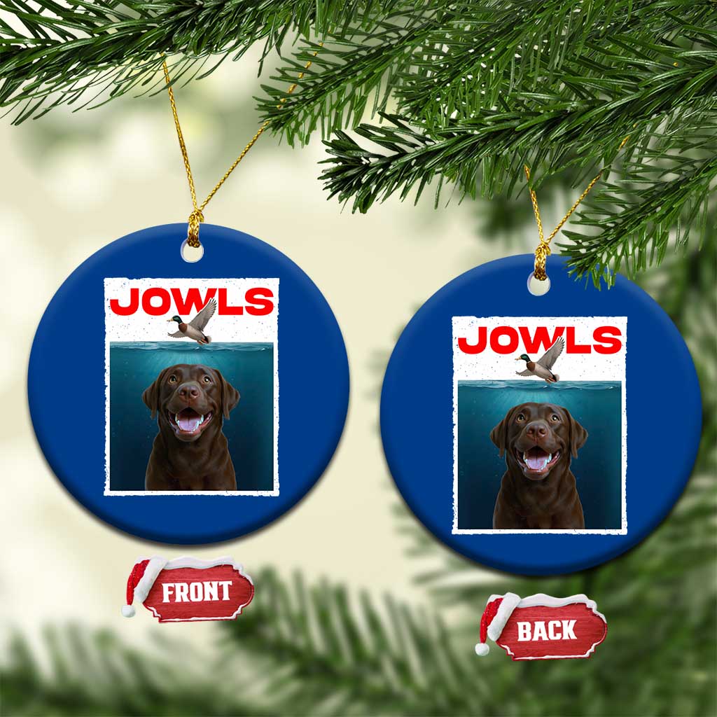 Chocolate Labrador Retriever Ceramic Ornament Funny Jowls Horror Dog Poster - Wonder Print Shop
