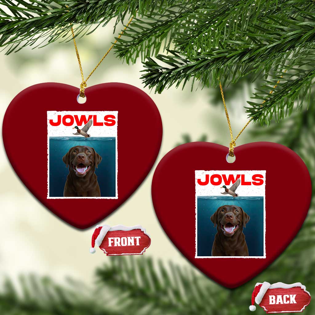 Chocolate Labrador Retriever Ceramic Ornament Funny Jowls Horror Dog Poster - Wonder Print Shop