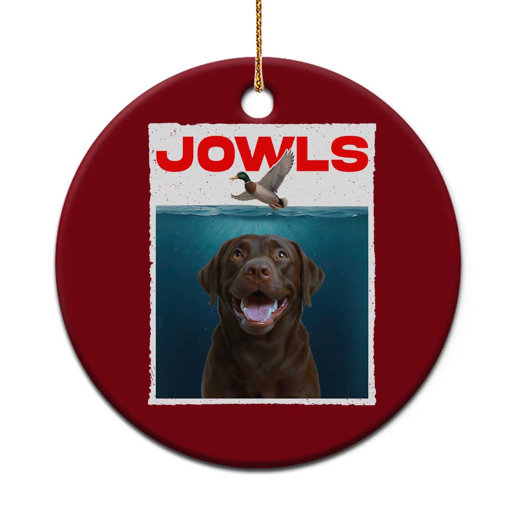 Chocolate Labrador Retriever Ceramic Ornament Funny Jowls Horror Dog Poster - Wonder Print Shop