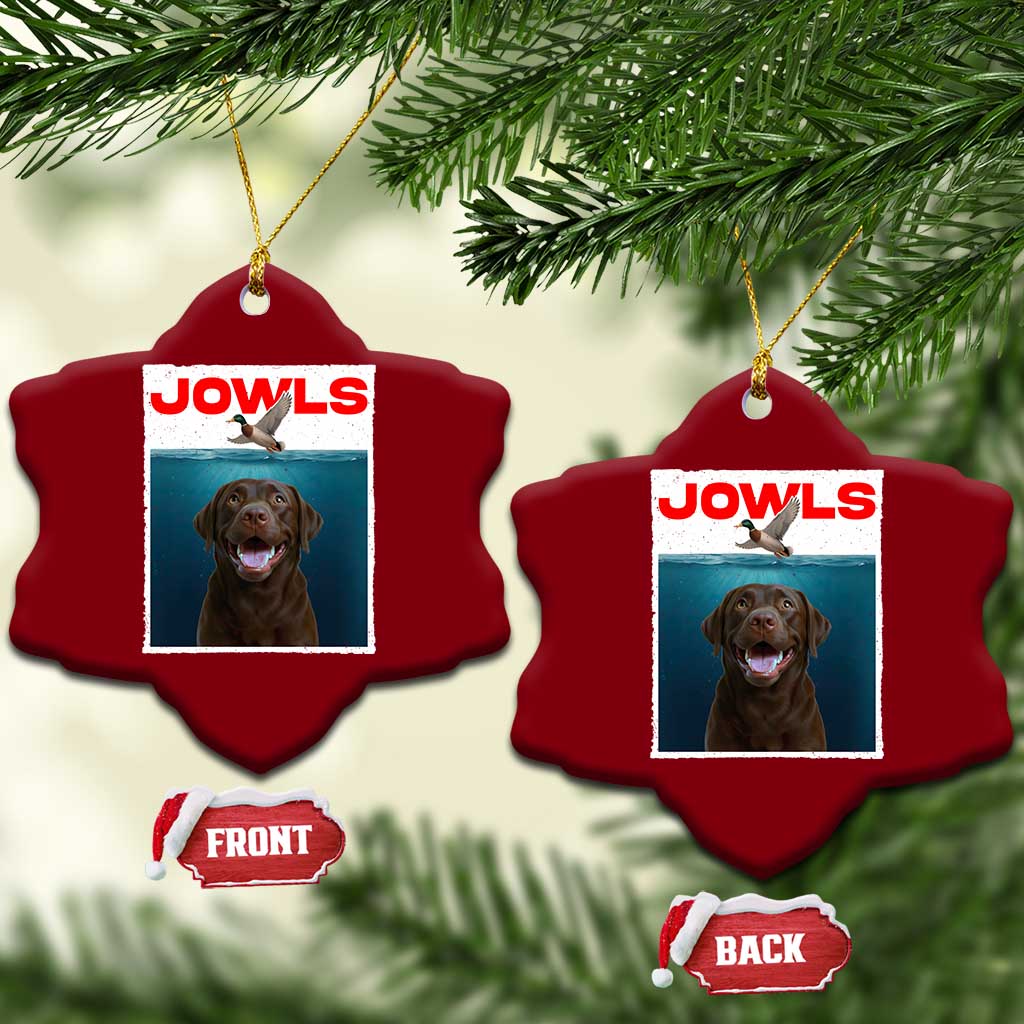 Chocolate Labrador Retriever Ceramic Ornament Funny Jowls Horror Dog Poster - Wonder Print Shop