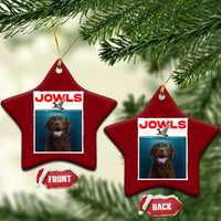 Chocolate Labrador Retriever Ceramic Ornament Funny Jowls Horror Dog Poster - Wonder Print Shop