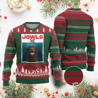 Chocolate Labrador Retriever Ugly Christmas Sweater Funny Jowls Horror Dog Poster - Wonder Print Shop