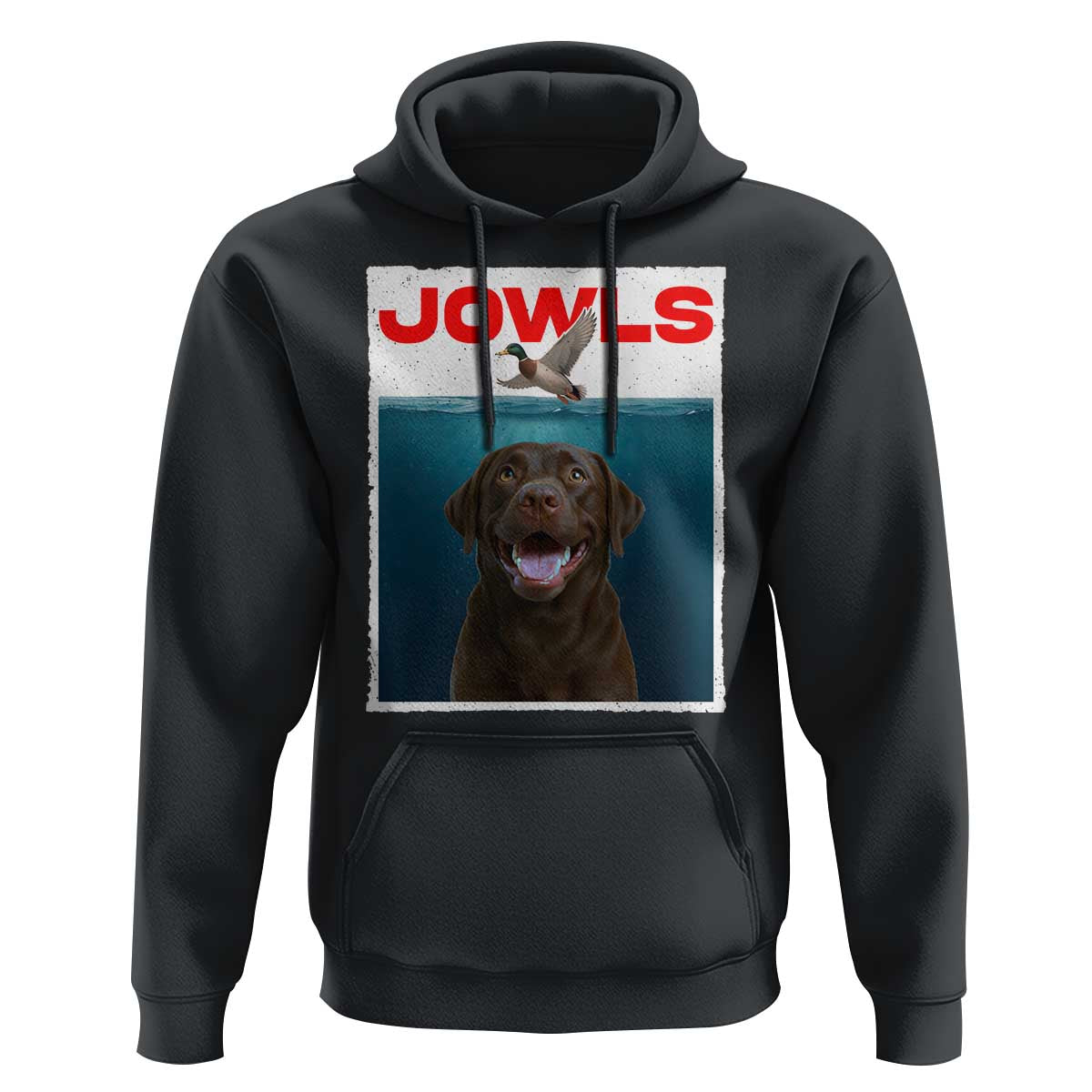 Chocolate Labrador Retriever Hoodie Funny Jowls Horror Dog Poster - Wonder Print Shop