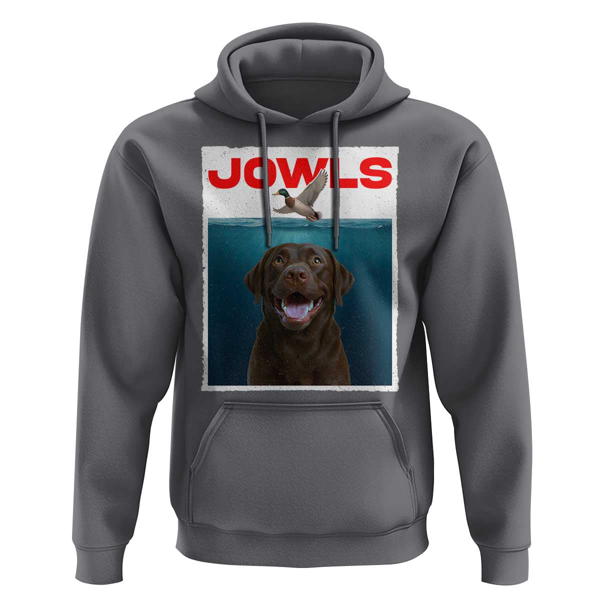 Chocolate Labrador Retriever Hoodie Funny Jowls Horror Dog Poster - Wonder Print Shop