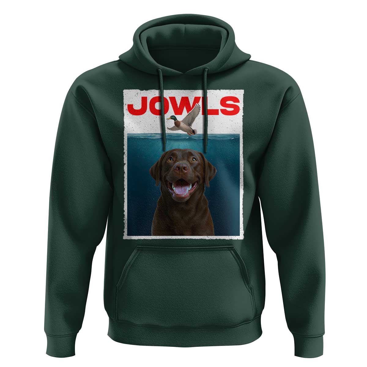 Chocolate Labrador Retriever Hoodie Funny Jowls Horror Dog Poster - Wonder Print Shop