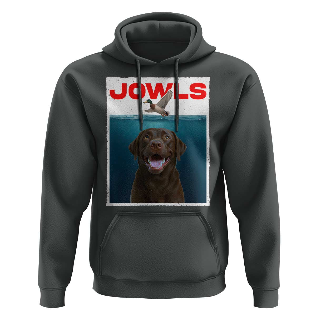 Chocolate Labrador Retriever Hoodie Funny Jowls Horror Dog Poster - Wonder Print Shop