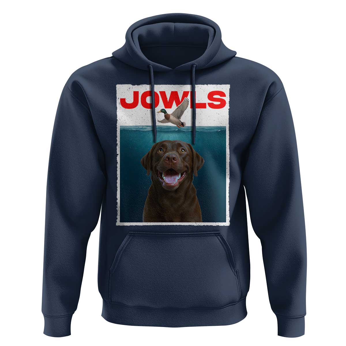 Chocolate Labrador Retriever Hoodie Funny Jowls Horror Dog Poster - Wonder Print Shop