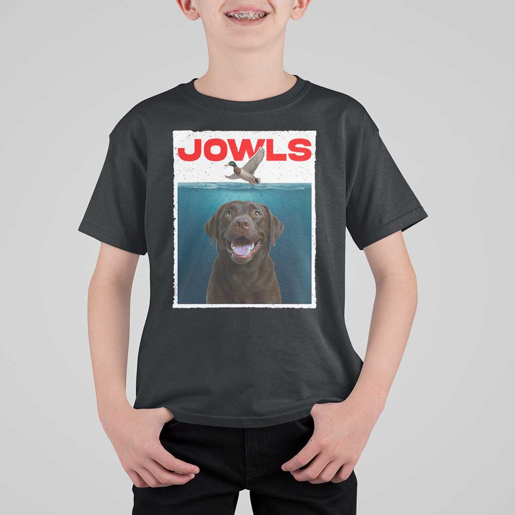 Chocolate Labrador Retriever T Shirt For Kid Funny Jowls Horror Dog Poster - Wonder Print Shop