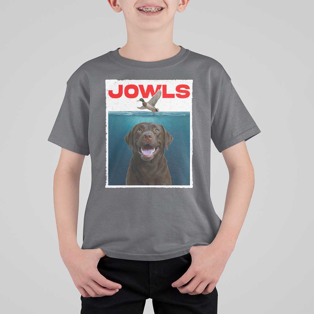 Chocolate Labrador Retriever T Shirt For Kid Funny Jowls Horror Dog Poster - Wonder Print Shop