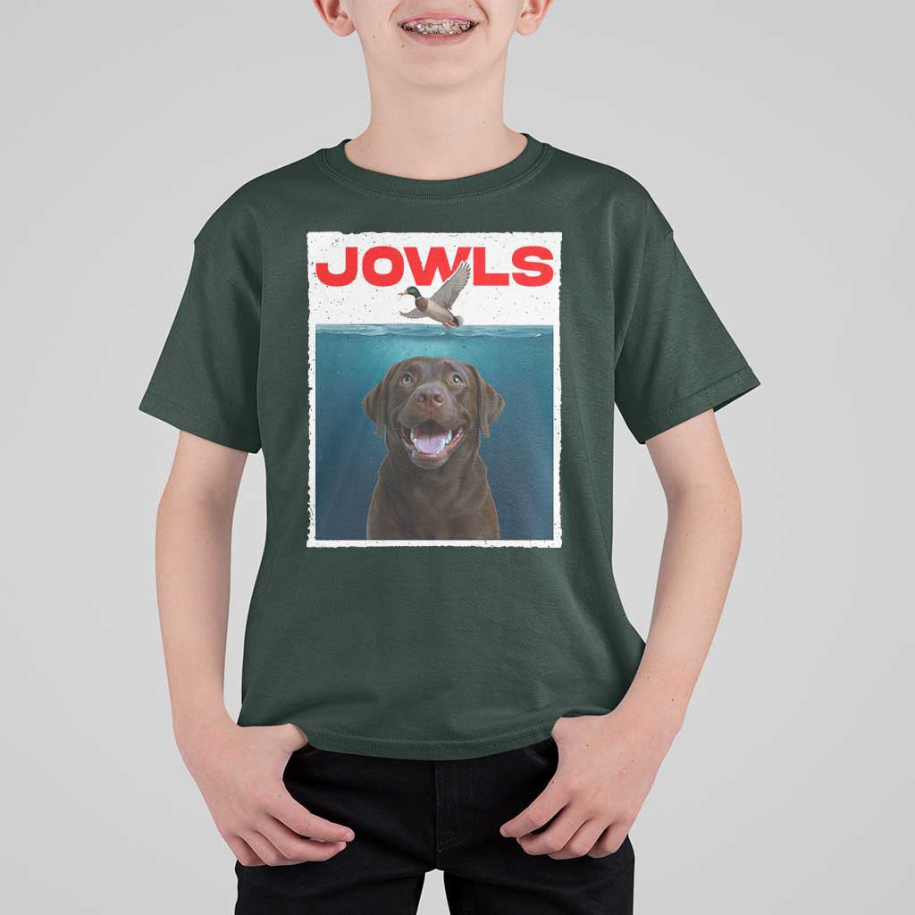 Chocolate Labrador Retriever T Shirt For Kid Funny Jowls Horror Dog Poster - Wonder Print Shop