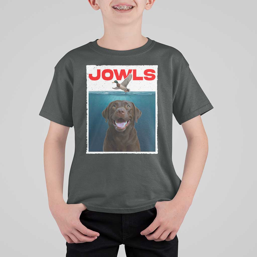 Chocolate Labrador Retriever T Shirt For Kid Funny Jowls Horror Dog Poster - Wonder Print Shop