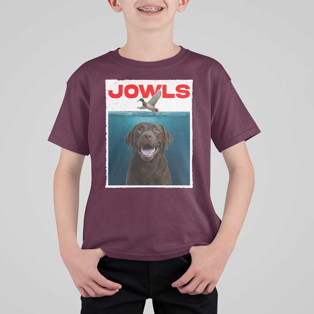 Chocolate Labrador Retriever T Shirt For Kid Funny Jowls Horror Dog Poster - Wonder Print Shop