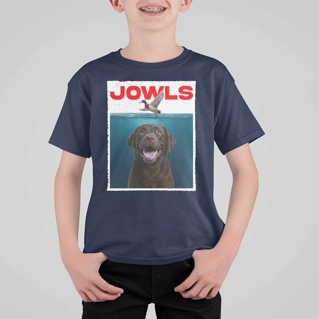 Chocolate Labrador Retriever T Shirt For Kid Funny Jowls Horror Dog Poster - Wonder Print Shop