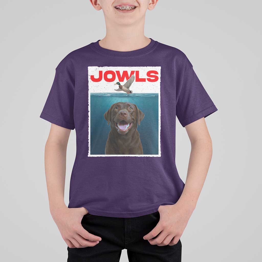 Chocolate Labrador Retriever T Shirt For Kid Funny Jowls Horror Dog Poster - Wonder Print Shop
