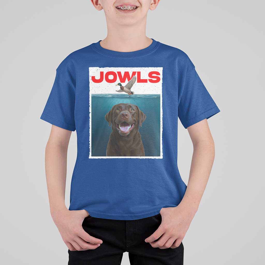 Chocolate Labrador Retriever T Shirt For Kid Funny Jowls Horror Dog Poster - Wonder Print Shop