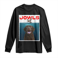 Chocolate Labrador Retriever Long Sleeve Shirt Funny Jowls Horror Dog Poster - Wonder Print Shop
