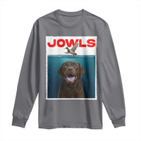 Chocolate Labrador Retriever Long Sleeve Shirt Funny Jowls Horror Dog Poster - Wonder Print Shop