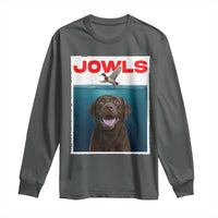 Chocolate Labrador Retriever Long Sleeve Shirt Funny Jowls Horror Dog Poster - Wonder Print Shop