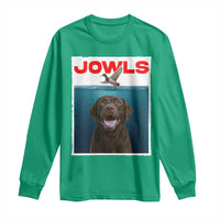 Chocolate Labrador Retriever Long Sleeve Shirt Funny Jowls Horror Dog Poster - Wonder Print Shop